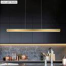 GobekUsa Minimalist Rectangular LED Suspension Lamp - Metal Island Light Fixture