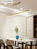GobekUsa Minimalist Rectangular LED Suspension Lamp - Metal Island Light Fixture