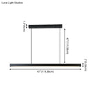 GobekUsa Minimalist Rectangular LED Suspension Lamp - Metal Island Light Fixture