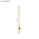 GobekUsa Modern Gold LED Bedside Wall Light Sconce - Minimalist Linear Metal Design (47"/57" Width)