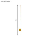 GobekUsa Modern Gold LED Bedside Wall Light Sconce - Minimalist Linear Metal Design (47"/57" Width)
