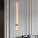 GobekUsa Modern Gold LED Bedside Wall Light Sconce - Minimalist Linear Metal Design (47"/57" Width)