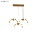 GobekUsa Gold Minimalistic Ring Pendant LED Ceiling Light for Living Room - Acrylic Island Lighting