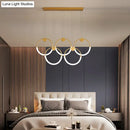 GobekUsa Gold Minimalistic Ring Pendant LED Ceiling Light for Living Room - Acrylic Island Lighting