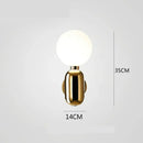 GobekUsa Gold Mirror Ball Wall Lamp - Modern Minimalist LED Sconce