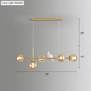 GobekUsa Modo Island Glass 5-Light Pendant Light for Restaurants