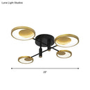 GobekUsa Modern Gold Molecule Ceiling Mount Chandelier with 4/6/8 Heads in Warm/White Light