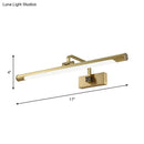 GobekUsa Modern Adjustable LED Wall Lamp with Metal Mirror Cabinet and Linear Acrylic Shade