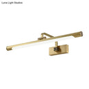 GobekUsa Modern Adjustable LED Wall Lamp with Metal Mirror Cabinet and Linear Acrylic Shade