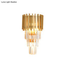 GobekUsa Modern Multi Tier Wall Lamp with Crystal Prism – Metal 4-Head Wall Light Fixture for Dining Room