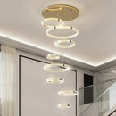 GobekUsa Duplex Crystal Chandelier for Modern Living Room & Empty Stairwell Building