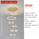 GobekUsa Duplex Crystal Chandelier for Modern Living Room & Empty Stairwell Building
