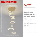 GobekUsa Duplex Crystal Chandelier for Modern Living Room & Empty Stairwell Building