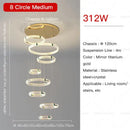 GobekUsa Duplex Crystal Chandelier for Modern Living Room & Empty Stairwell Building