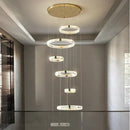 GobekUsa Duplex Crystal Chandelier for Modern Living Room & Empty Stairwell Building