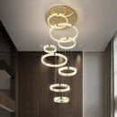 GobekUsa Duplex Crystal Chandelier for Modern Living Room & Empty Stairwell Building