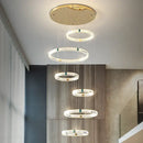 GobekUsa Duplex Crystal Chandelier for Modern Living Room & Empty Stairwell Building
