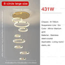GobekUsa Duplex Crystal Chandelier for Modern Living Room & Empty Stairwell Building