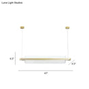 GobekUsa Gold Nordic Linear Island Lamp: Acrylic LED Pendant Light for Dining Room