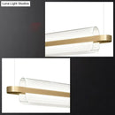 GobekUsa Gold Nordic Linear Island Lamp: Acrylic LED Pendant Light for Dining Room