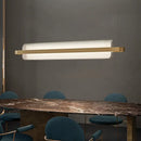 GobekUsa Gold Nordic Linear Island Lamp: Acrylic LED Pendant Light for Dining Room