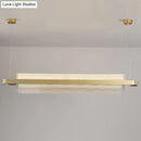 GobekUsa Gold Nordic Linear Island Lamp: Acrylic LED Pendant Light for Dining Room