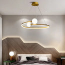 GobekUsa Gold Nordic Ring LED Ceiling Chandelier for Dining Room Pendant Lighting