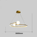GobekUsa Gold Nordic Ring LED Ceiling Chandelier for Dining Room Pendant Lighting