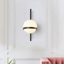 GobekUsa Modern Opal Glass Orb Wall Sconce Lamp - Stylish 1-Bulb Lighting for Living Room