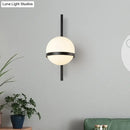 GobekUsa Modern Opal Glass Orb Wall Sconce Lamp - Stylish 1-Bulb Lighting for Living Room