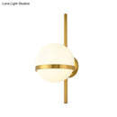 GobekUsa Modern Opal Glass Orb Wall Sconce Lamp - Stylish 1-Bulb Lighting for Living Room