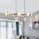 GobekUsa Modern Glass Orb Chandelier with 9-Silver/Gold Finish Heads - Perfect Island Lighting for Restaurants & Hotels