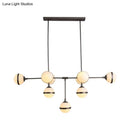 GobekUsa Modern Glass Orb Chandelier with 9-Silver/Gold Finish Heads - Perfect Island Lighting for Restaurants & Hotels