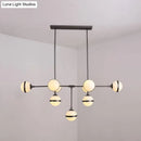GobekUsa Modern Glass Orb Chandelier with 9-Silver/Gold Finish Heads - Perfect Island Lighting for Restaurants & Hotels