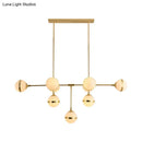 GobekUsa Modern Glass Orb Chandelier with 9-Silver/Gold Finish Heads - Perfect Island Lighting for Restaurants & Hotels