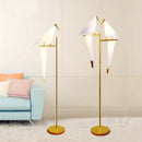 GobekUsa Gold Origami Bird Floor Lamp: Modern Home Decor and Reading Light