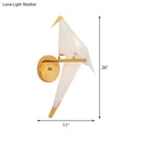 GobekUsa Origami Bird LED Wall Sconce in Gold: Warm/White Bedroom Lighting Fixture