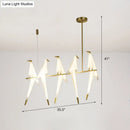 GobekUsa Gold Origami Bird Island Pendant Lamp for Dining Room Decor