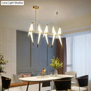 GobekUsa Gold Origami Bird Island Pendant Lamp for Dining Room Decor