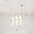 GobekUsa Gold Origami Bird Island Pendant Lamp for Dining Room Decor