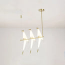 GobekUsa Gold Origami Bird Island Pendant Lamp for Dining Room Decor