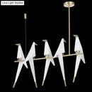 GobekUsa Gold Origami Bird Island Pendant Lamp for Dining Room Decor