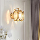 GobekUsa Contemporary Oval Wall Light with Clear Crystal Deco - Metallic 1-Light Fixture for Living Room