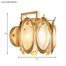 GobekUsa Contemporary Oval Wall Light with Clear Crystal Deco - Metallic 1-Light Fixture for Living Room