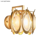 GobekUsa Contemporary Oval Wall Light with Clear Crystal Deco - Metallic 1-Light Fixture for Living Room