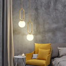 GobekUsa Glass Ball Pendant Lights Dining Decor Chandeliers Kitchen Hanging Lamp Fixture