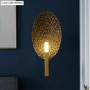 GobekUsa Brass Oval Metal LED Wall Sconce: Stylish Bedroom Lamp
