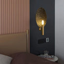 GobekUsa Brass Oval Metal LED Wall Sconce: Stylish Bedroom Lamp