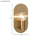 GobekUsa Contemporary Gold Wall Mounted Bedroom Sconce Light with Bare Bulb Metal Shade