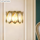 GobekUsa Contemporary Gold Oval Sconce with Cut Crystal Detail - Perfect Wall Fixture for Living Room Lighting